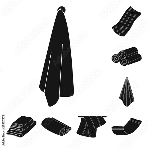 Isolated object of textile and household logo. Set of textile and beach stock symbol for web.