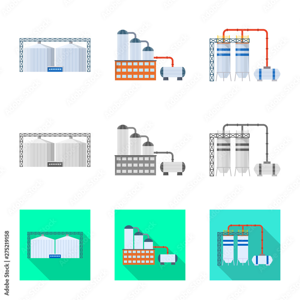 Vector design of production and structure symbol. Collection of production and technology stock symbol for web. Vector design of production and structure symbol. Collection of production and technology stock symbol for web.