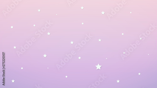 Abstract kawaii Colorful sky and star background. Soft gradient pastel Comic graphic. Concept for wedding card design or presentation