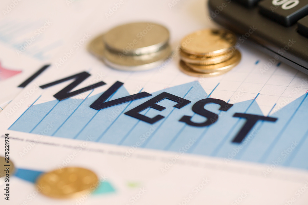Fototapeta premium Business investment statement, economic and financial investment statistics