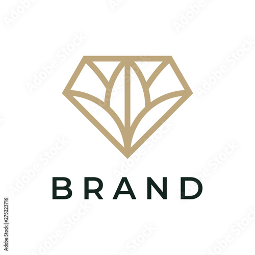 Diamond logo design concept. Universal diamond logo.