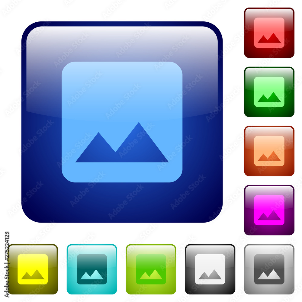 Single image color square buttons Single image color square buttons