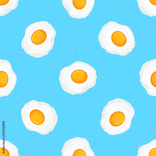 Eggs seamless pattern. Organic vegetarian food. Used for design surfaces, fabrics, textiles, packaging paper