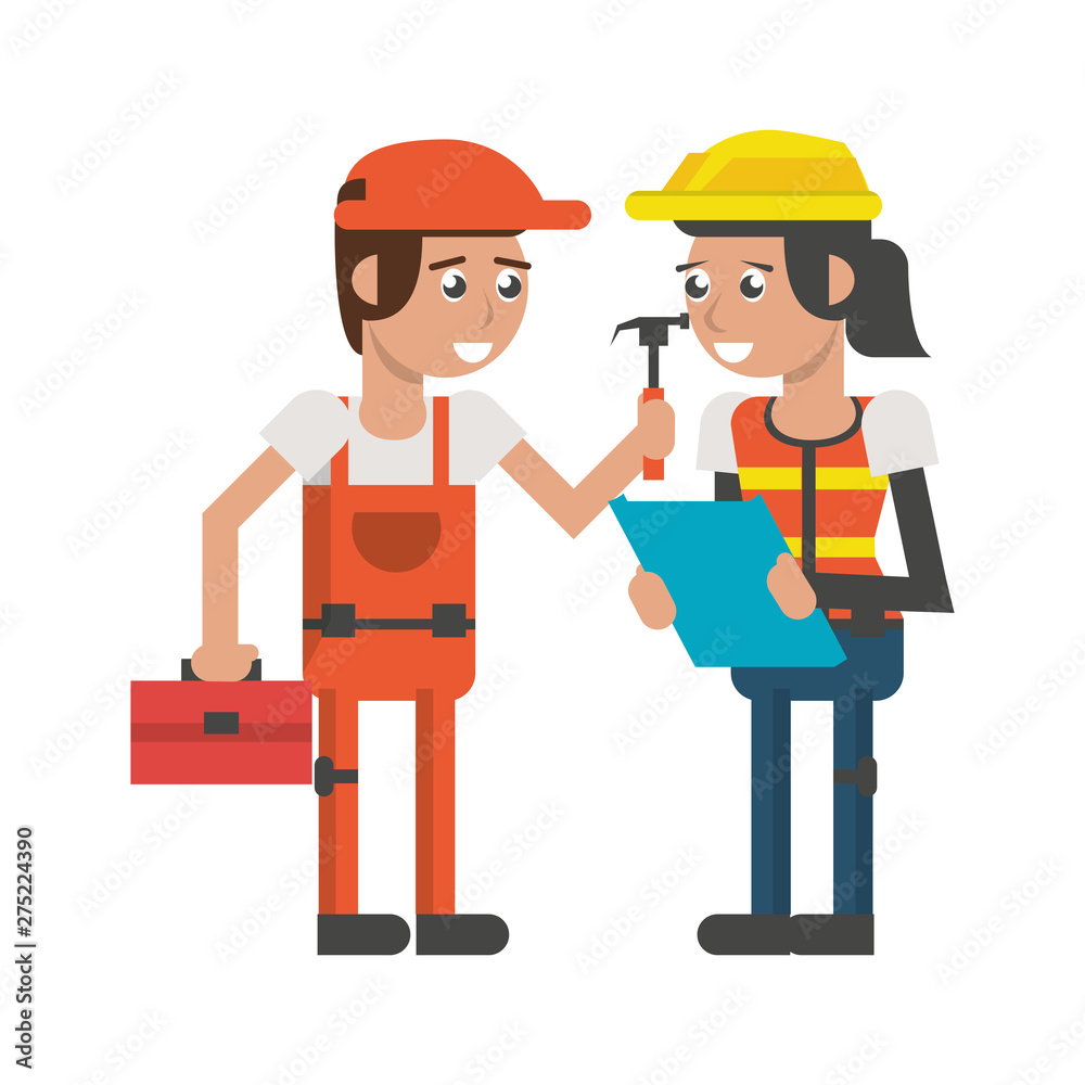 Construction workers with tools cartoons Construction workers with tools cartoons