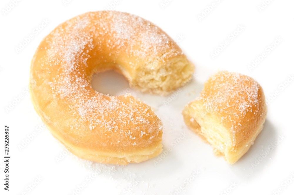 Glazed donut on white background - isolated