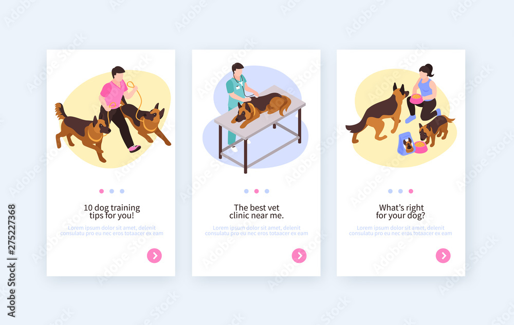 Dog Breeding Vertical Banners Dog Breeding Vertical Banners
