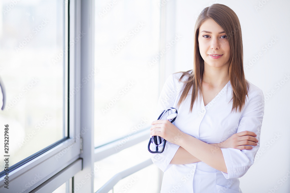 Medicine. Young female doctor in modern clinic Medicine. Young female doctor in modern clinic