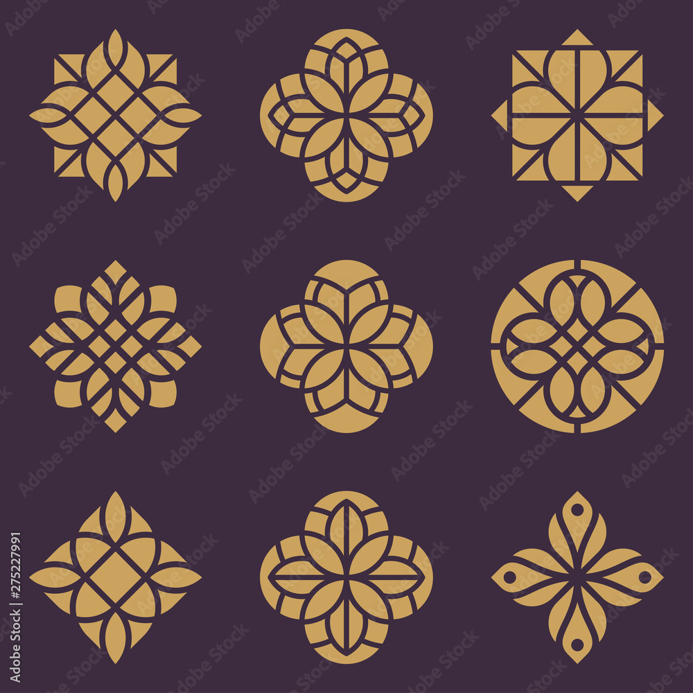 Flower and ornament logo design concept. Flower and ornament logo design concept.