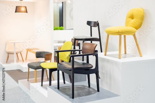 modern design chair show in exhibition room