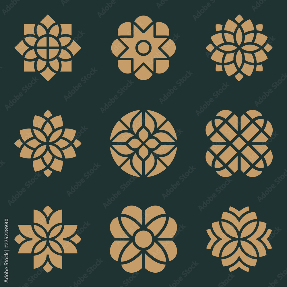 Flower and ornament logo design concept. Flower and ornament logo design concept.