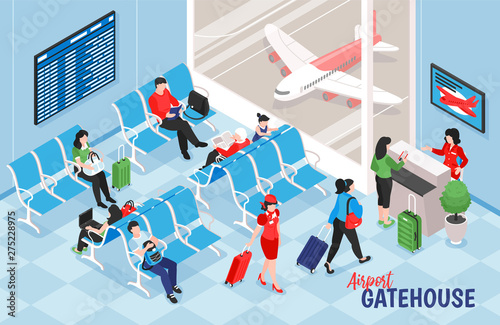Airport Gatehouse Indoor Composition