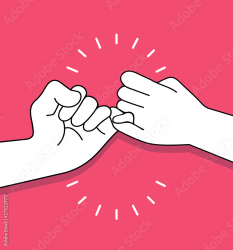 hands making  promise vector concept