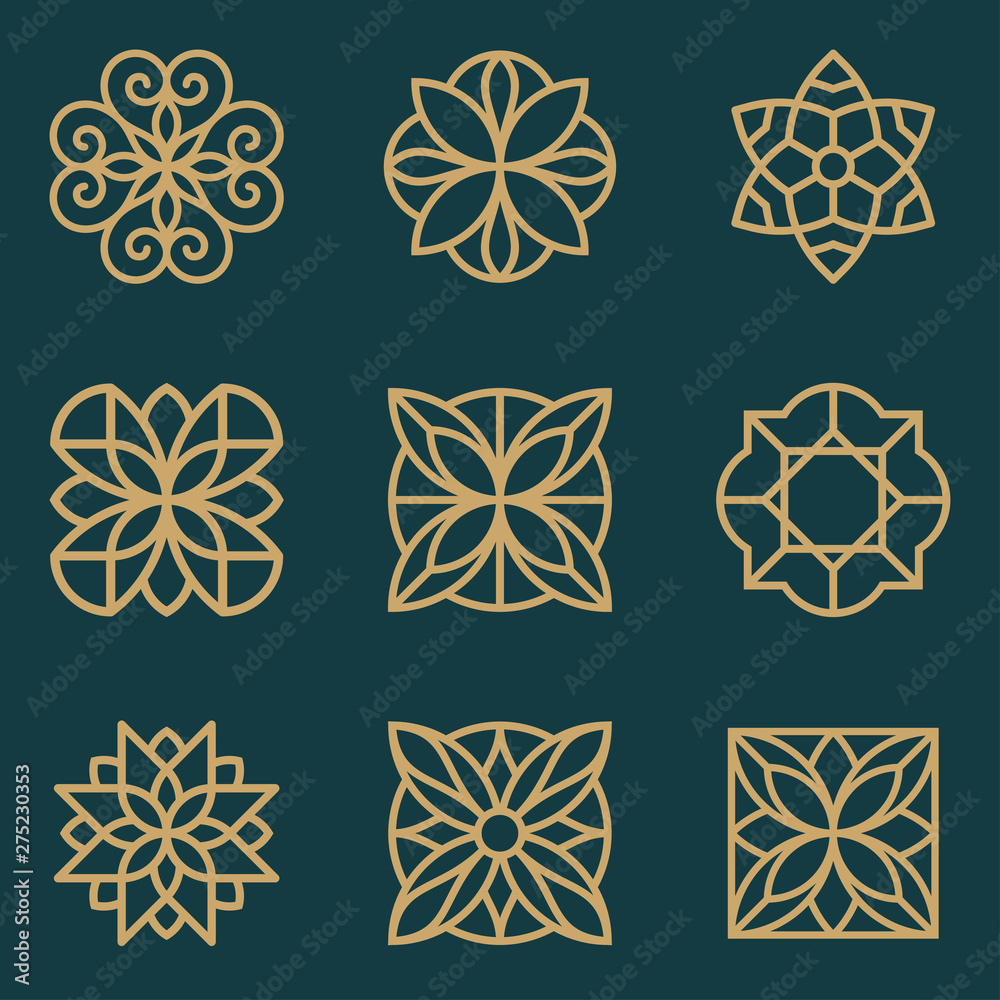 Flower and ornament logo design concept. Flower and ornament logo design concept.