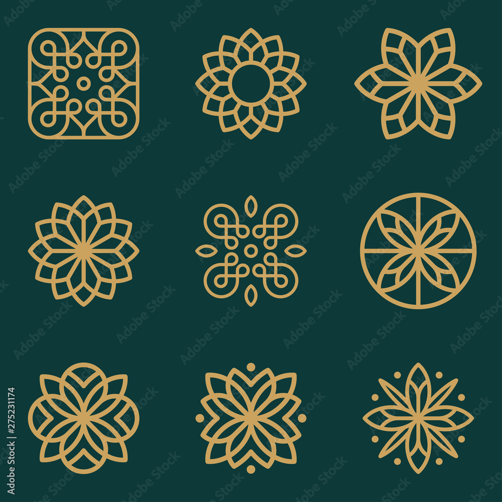 Flower and ornament logo design concept. Flower and ornament logo design concept.