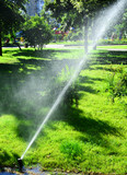 The system of watering plants in parks