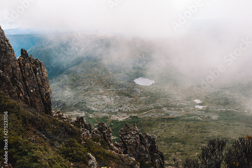 misty Cradle Mountain hiking Tasmania Australia © Sophie