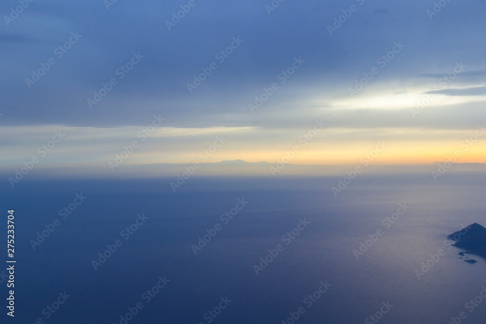 custom made wallpaper toronto digitalThe sea at sunset, the sky in pastel blue colors, blur.