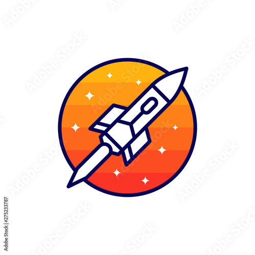 Rocket logo design concept. Universal space logo.