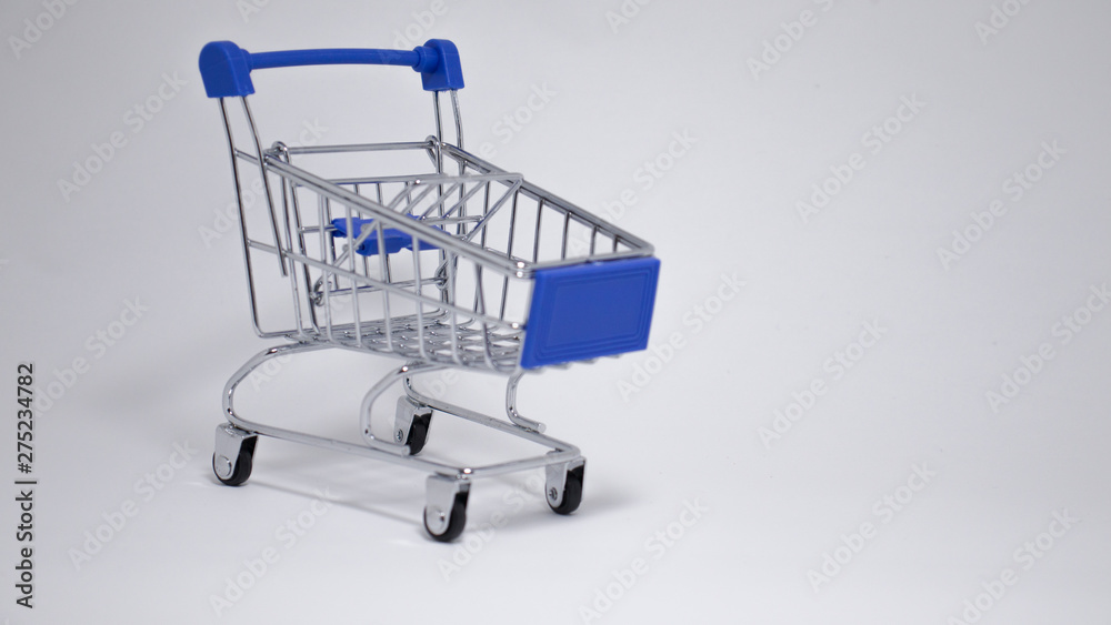 carrinho de super mercado com detalhes azul carrinho de super mercado com detalhes azul