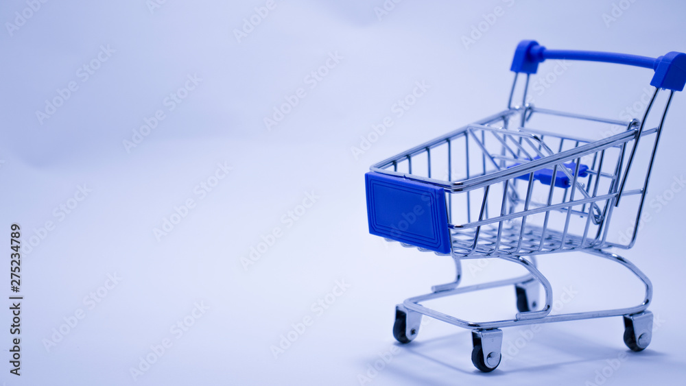 carrinho de super mercado com detalhes azul carrinho de super mercado com detalhes azul