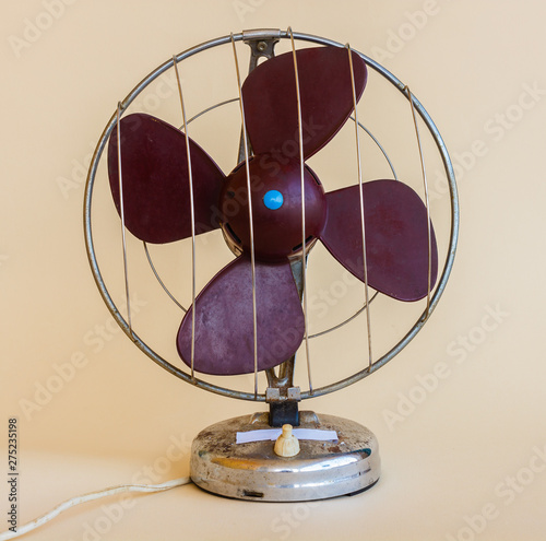 close-up of a electric ventilator of 1960/ close-up of a electric ventilator of 1960 table top