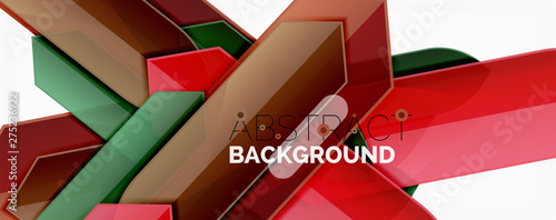 Abstract color lines dynamic background, modern material design style