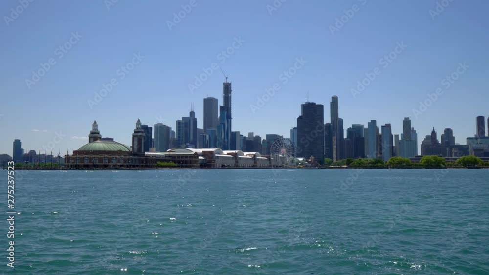 The Skyline of Chicago view from Lake Michigan - travel photography The Skyline of Chicago view from Lake Michigan - travel photography