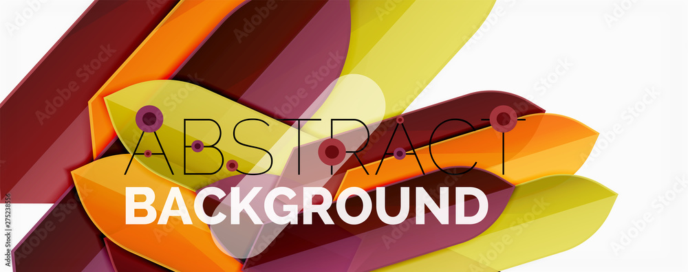 Fototapeta premium Geometric abstract background. Dynamic shapes composition