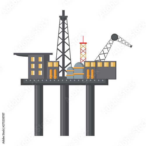 Petroleum oil refinery plant with machinery