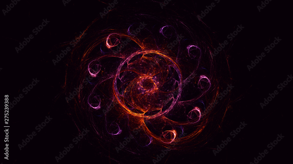 Fototapeta premium 3D rendering abstract round light background