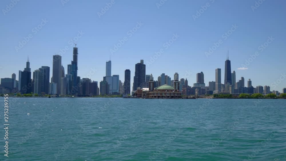 The Skyline of Chicago view from Lake Michigan - travel photography