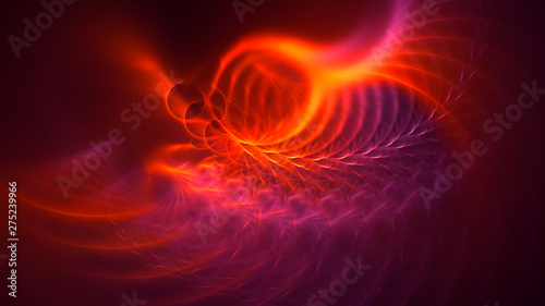 3D rendering abstract round light background