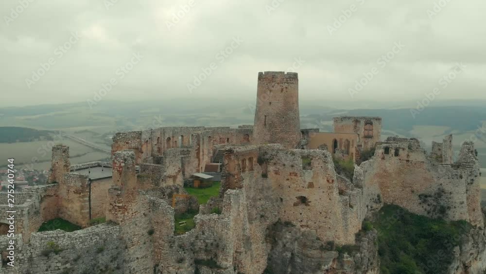 The Spis Castle - Spissky hrad National Cultural Monument (UNESCO) - Spis Castle - One of the largest castle in Central Europe (Slovakia). The Spis Castle - Spissky hrad National Cultural Monument (UNESCO) - Spis Castle - One of the largest castle in Central Europe (Slovakia).