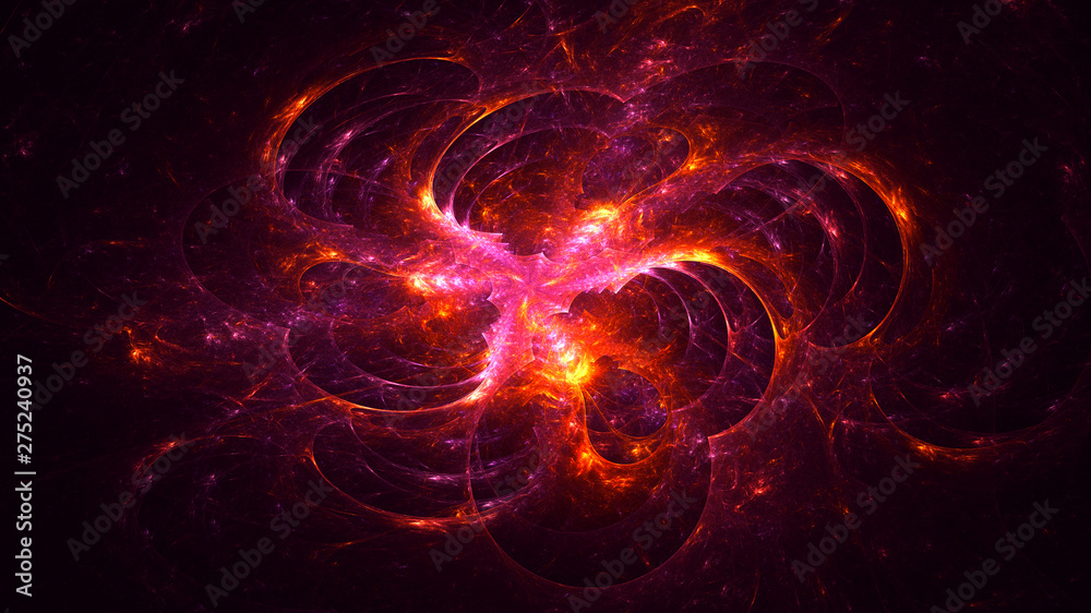 Obraz premium 3D rendering abstract round light background