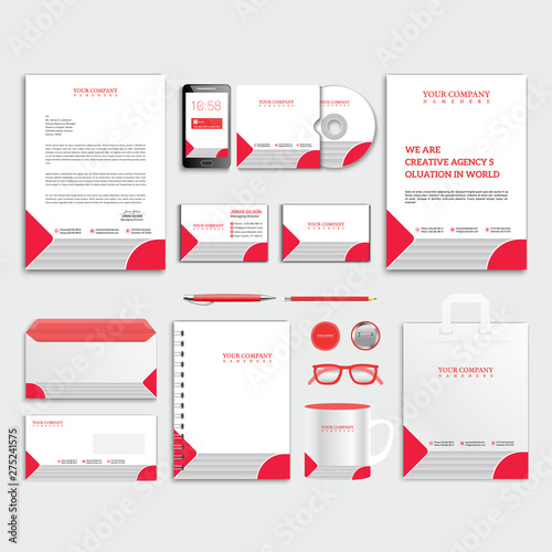 Corporate identity template vector