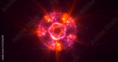 3D rendering abstract round light background