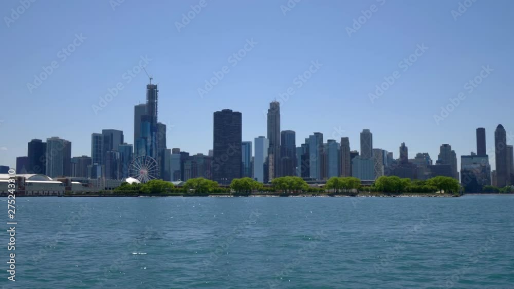 The Skyline of Chicago view from Lake Michigan - travel photography The Skyline of Chicago view from Lake Michigan - travel photography