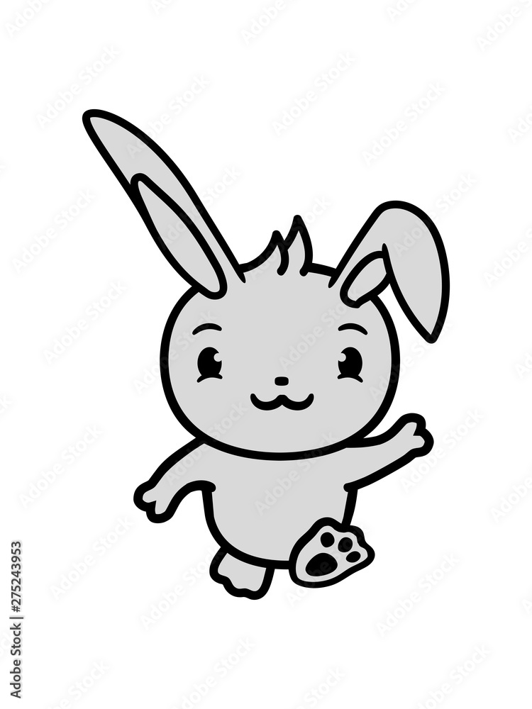 rennender süßer hase kaninchen klein niedlich comic cartoon häschen ohren gehen winken spaß baby kind clipart design rennender süßer hase kaninchen klein niedlich comic cartoon häschen ohren gehen winken spaß baby kind clipart design