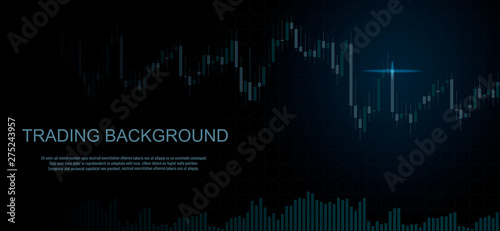 Dark business background with candlesticks chart.