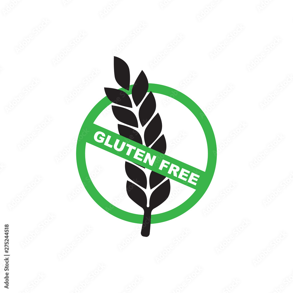 Vector gluten free symbols. White gluten free sign Vector gluten free symbols. White gluten free sign