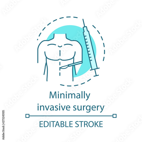 Minimally invasive surgery concept icon