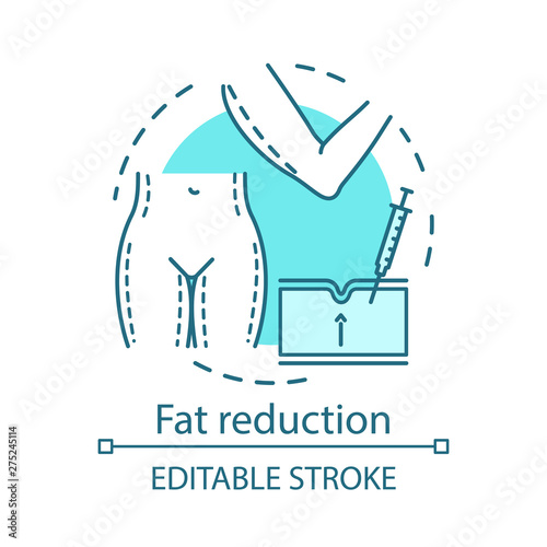 Fat reduction procedure concept icon