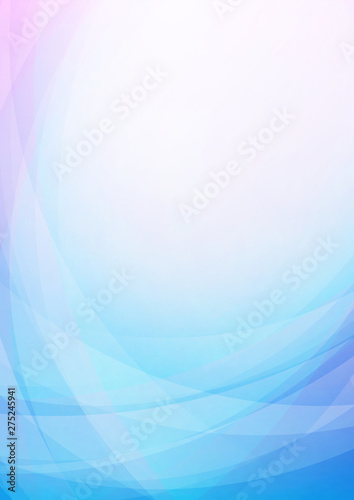 Abstract curved white and blue background