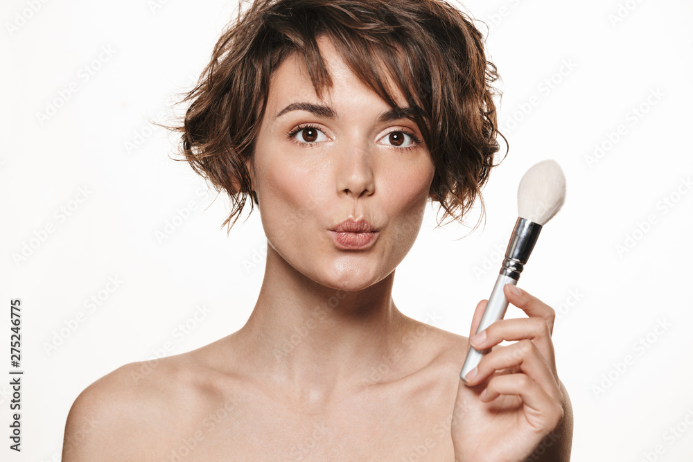 Beauty portrait of a lovely young topless woman Beauty portrait of a lovely young topless woman