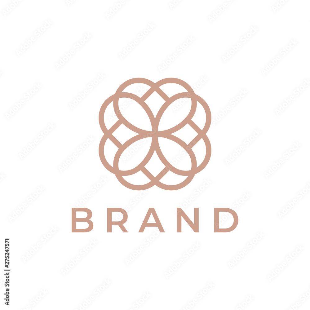Flower logo design concept. Universal flower logo. Flower logo design concept. Universal flower logo.