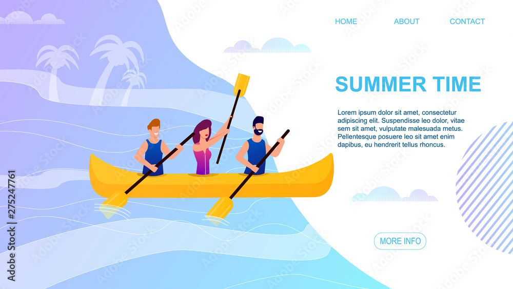Summer Time Landing Page Offering Active Vacation Summer Time Landing Page Offering Active Vacation