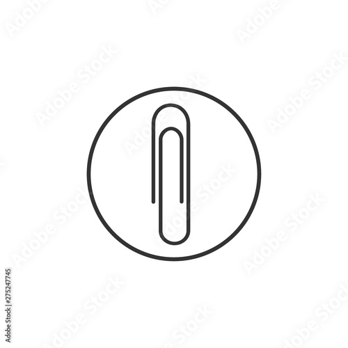 Paper clip icon. Vector illustration  flat design.