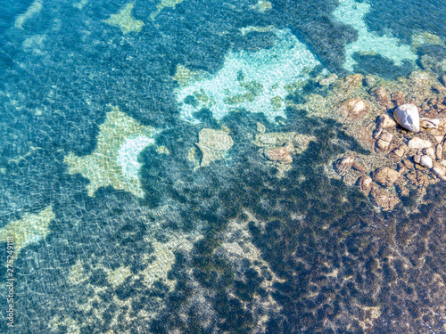 Aerial Drone view from South of Corsica, France