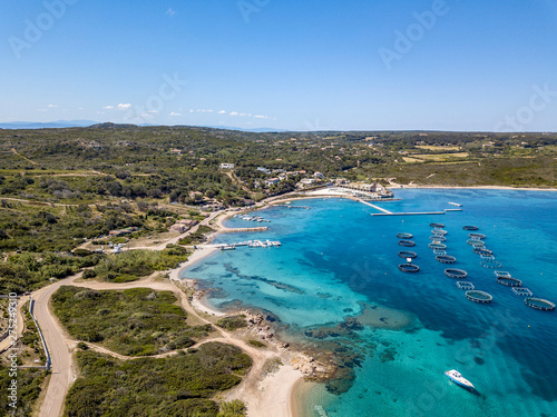 Aerial Drone view from South of Corsica, France