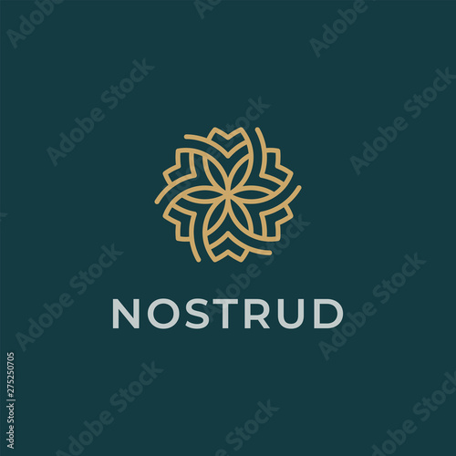 Flower logo design concept. Universal flower logo.